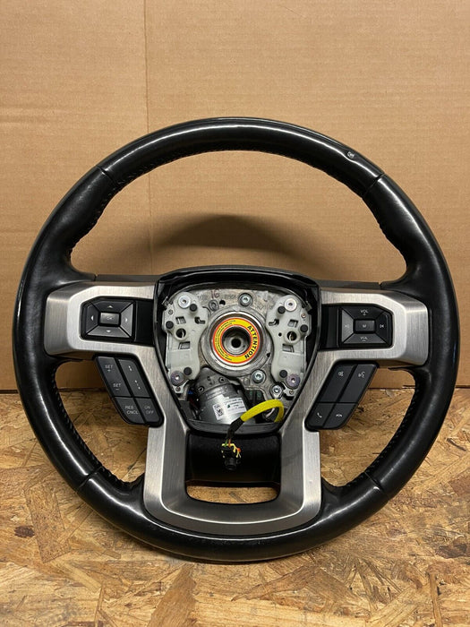 2017-2019 FORD F250 F350 F450 LEATHER STEERING WHEEL *ADAPTIVE STEERING FAULT*