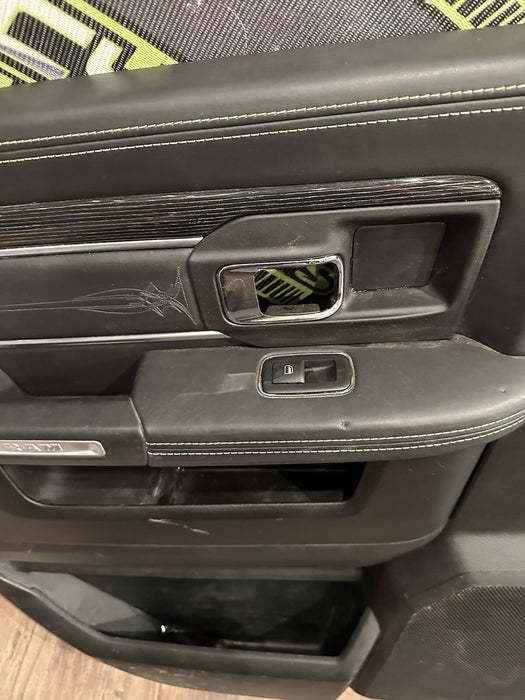 2017 DODGE RAM 2500 LIMITED MEGA CAB REAR DRIVER LEFT DOOR PANEL ~MINOR WEAR~