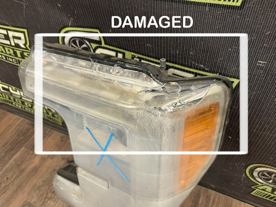 2017-2019 FORD F250 F350 F450 LEFT LED HEADLIGHT OEM *DAMAGED/READ*