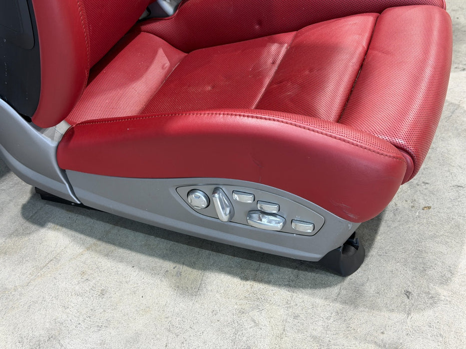 2014 PORSCHE 911 TURBO S 991 FRONT SEATS RED OEM GENUINE