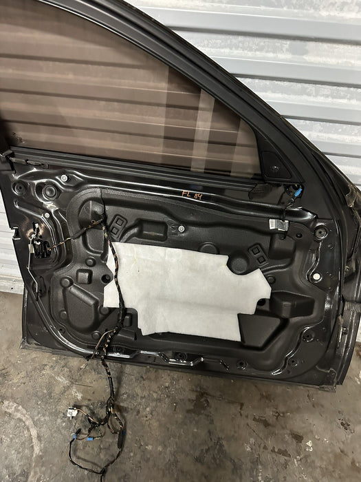 2011 BMW 550i F10 5 SERIES FRONT LEFT DOOR GRAPHITE METALLIC (A90)~MINOR DENT~