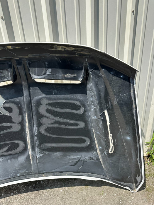 2017-2022 FORD F250 F350 F450 AFTERMARKET DOUBLE SCOOP HOOD WHITE *DAMAGED*