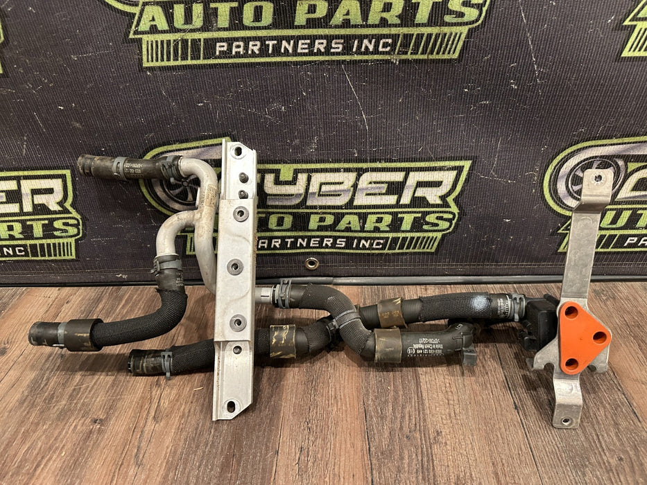 2017 AUDI R8 COOLANT HOSE PIPE LINE W MOUNT BRACKET OEM 4S0 813 239 C