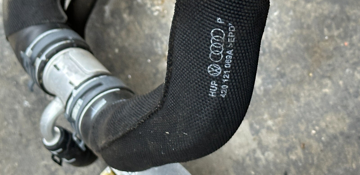 2014 AUDI R8 FRONT PASSENGER RIGHT COOLANT HOSE PIPE OEM 420 121 065 420121065