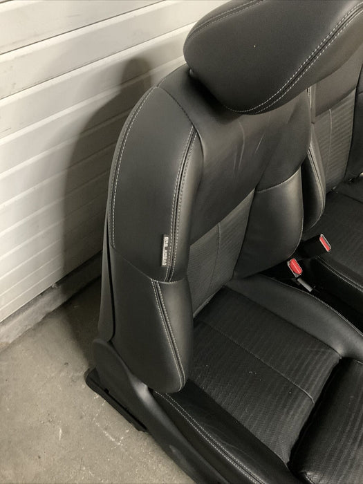 201 INFINITI Q50 RED SPORT FRONT DRIVER PASSENGER SEAT BLACK LEATHER OEM