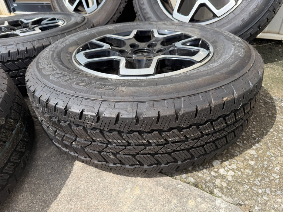 FORD BRONCO TAKE OFF WHEELS RIMS TIRES W/ SPARE BRIDGESTONE DUELER A/T 225/70R18