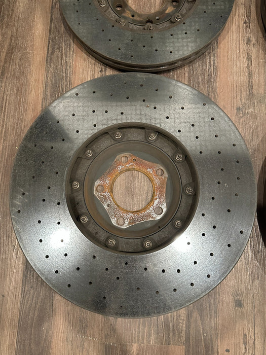 2018-2024 LAMBORGHINI URUS FRONT REAR CARBON CERAMIC BRAKE ROTORS SET OEM