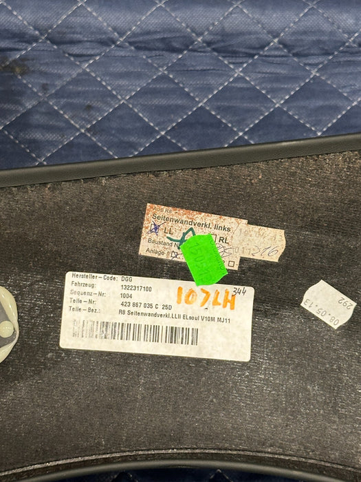 2014 AUDI R8 QUARTER TRIM PANEL LEFT DRIVER 423867035C 423 867 035 C OEM