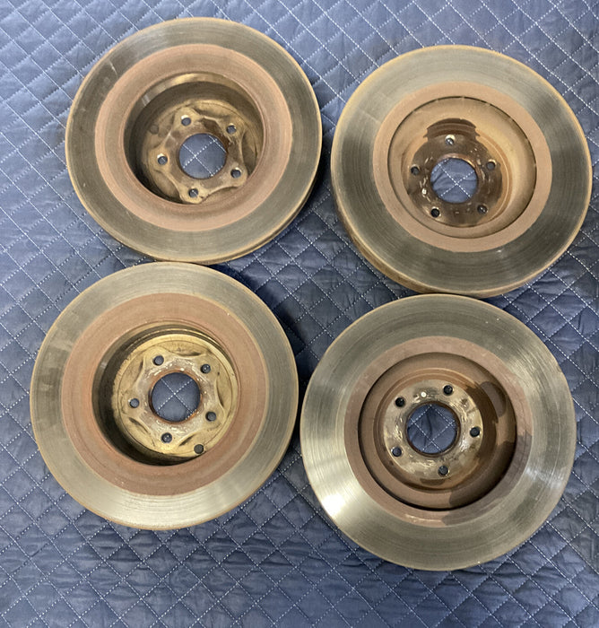 2017 INFINITI Q50 RED SPORT CALIPERS W/ FRONT REAR BRAKE LINES & ROTORS (4) OEM