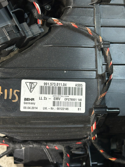 2014 PORSCHE 911 TURBO S AC A/C HEATER CORE BLOWER MOTOR ASSEMBLY OEM 991573011