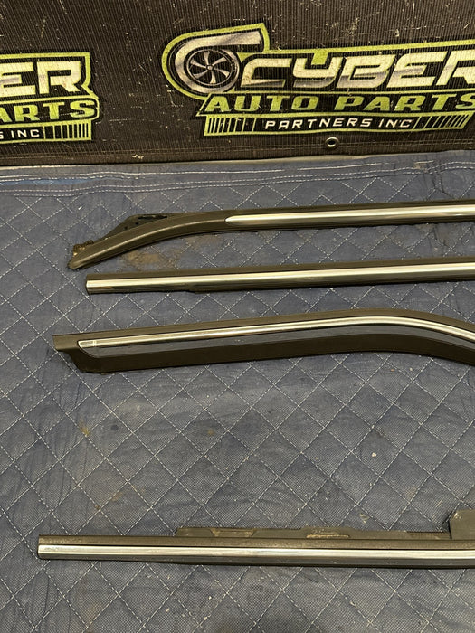 2017-2019 FORD F250 F350 F450 FRONT REAR CHROME DOOR BELT MOLDING SET OEM