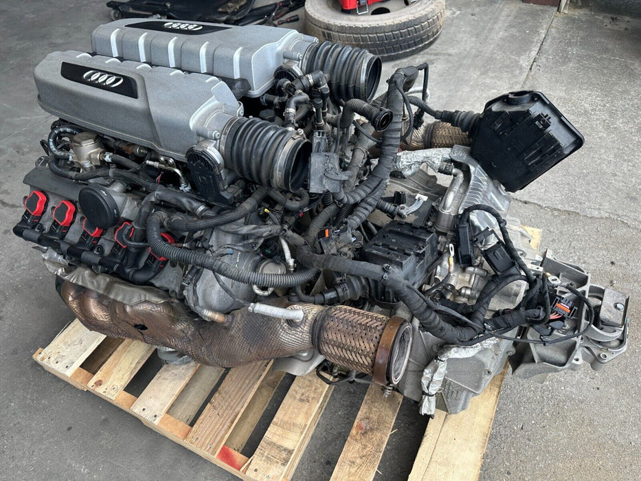 2017 2018 AUDI R8 PLUS LAMBORGHINI HURACAN 5.2L V10 ENGINE TRANSMISSION PULLOUT