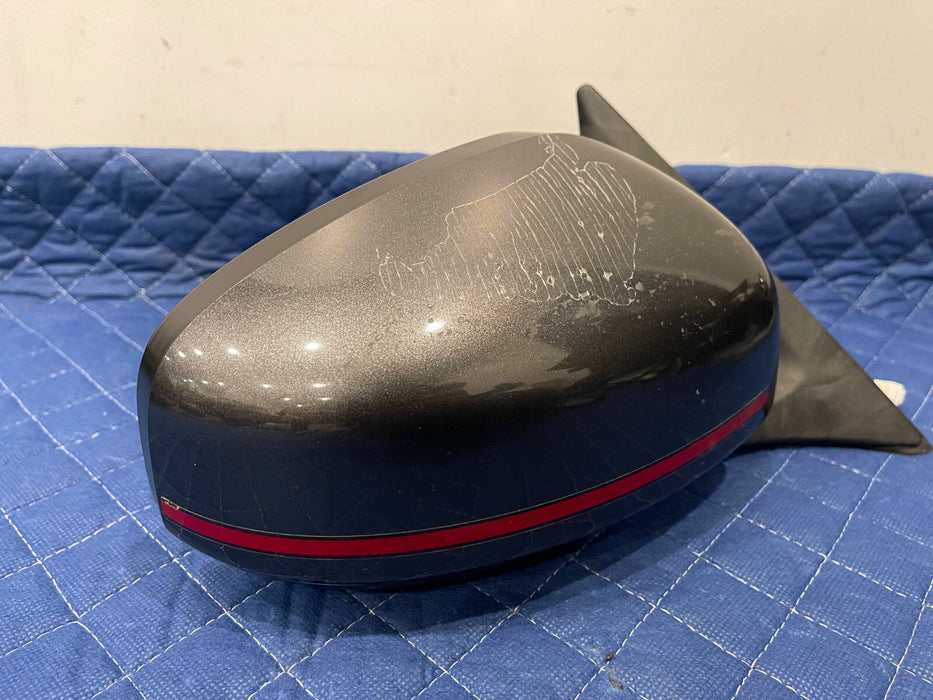 2014 NISSAN 370Z NISMO FRONT GRAY RIGHT DOOR MIRROR W/ RED STRIPE OEM *PEELING*