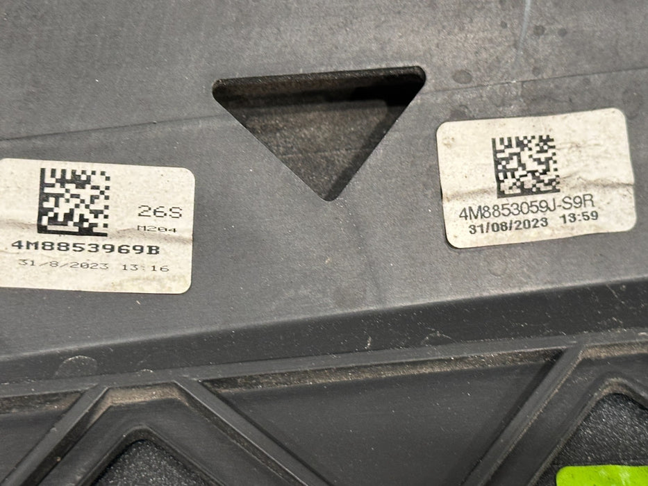 2020 AUDI RS Q8 REAR LEFT LOWER DOOR MOLDING CARBON FIBER TRIM OEM 4M8 853 969 D