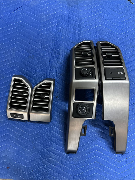 2020 2021 2022 FORD F250 F350 F450 PLATINUM DASH AIR VENTS SET (4) OEM