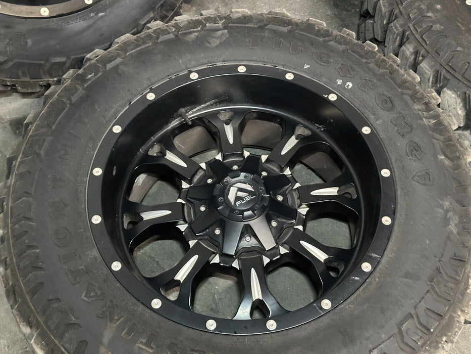 FORD F250 8X170 FUEL 20X10 WHEELS RIMS 35X12.50 FIRESTONE DESTINATION M/T 2 TIRE