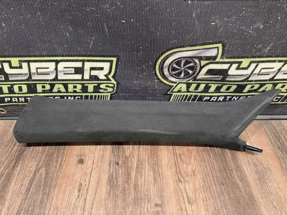 2014 PORSCHE 911 TURBO S 991 LEFT ALCANTARA A PILLAR TRIM OEM 991.555.182 *WEAR