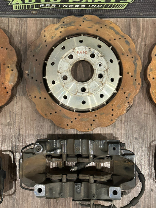 2014-15 AUDI R8 FRONT REAR LEFT RIGHT ROTORS & CALIPERS SET OEM *READ!*