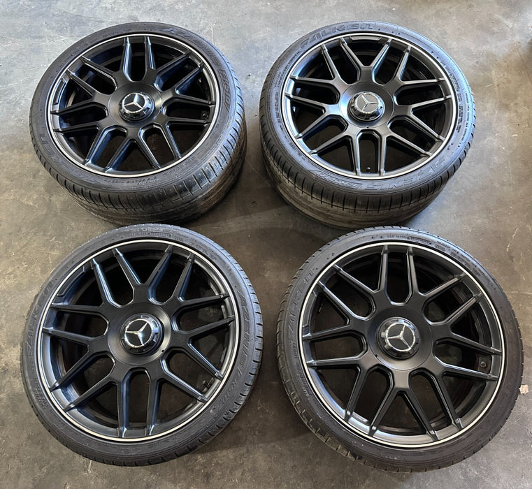 2015 MERCEDES-BENZ C63S AMG AFTERMARKET WHEELS RIMS TIRES SET 19X8.5 19x9.5 READ