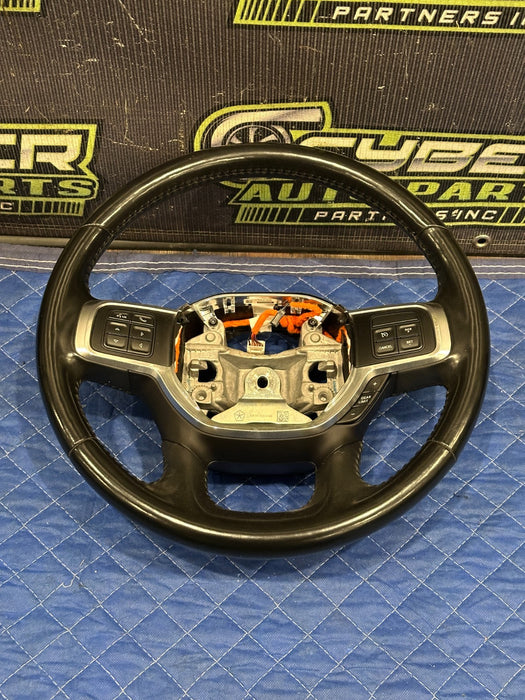 2021 RAM 2500 LARAMIE BLACK LEATHER HEATED STEERING WHEEL OEM