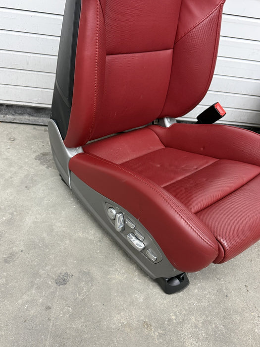2014 PORSCHE 911 TURBO S 991 FRONT REAR SEATS RED OEM GENUINE