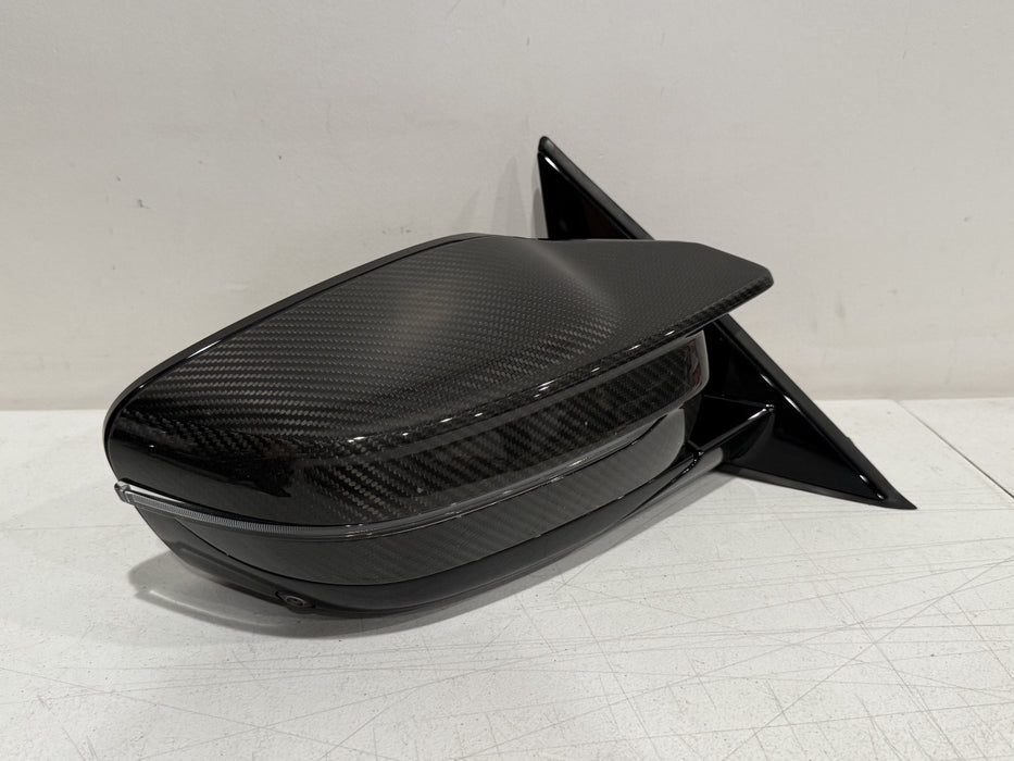 2024 BMW M3 M4 G80 G82 LEFT CARBON FIBER MIRROR W BLIND SPOT OEM *SEE PIC 11*