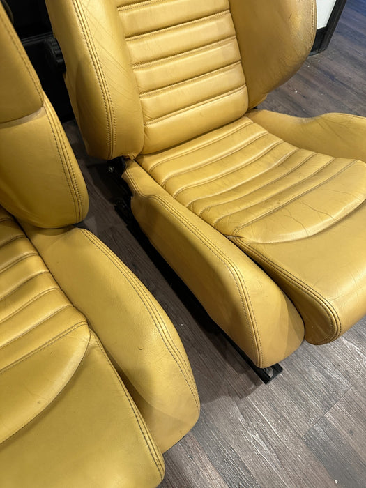FERRARI 360 FRONT LEFT RIGHT BEIGE TAN SEATS OEM *NORMAL WEAR 6-8,10-12*