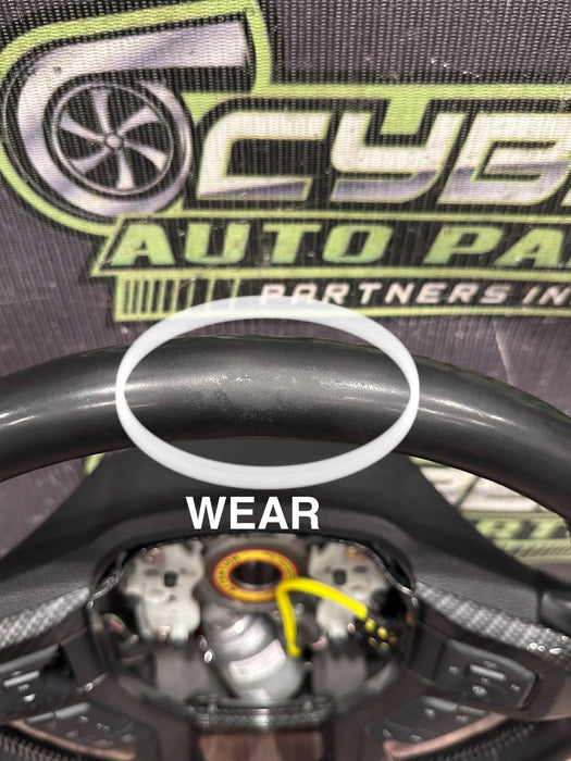 2017-2019 FORD F250 F350 F450 CARBON FIBER STEERING WHEEL OEM *FAULT/PARTS ONLY*