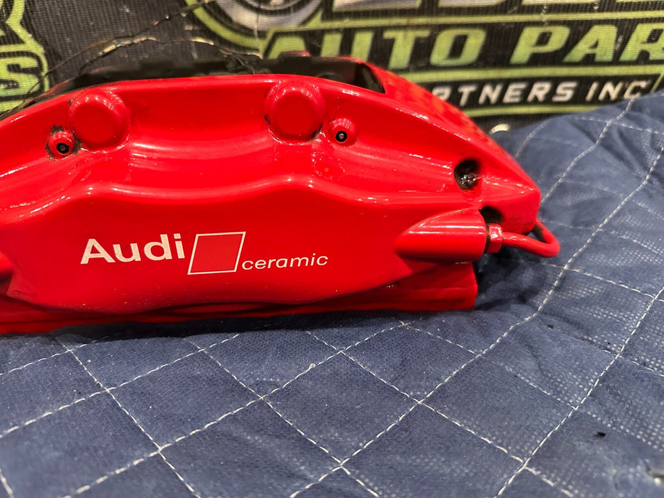 2021 AUDI R8 REAR LEFT RED CARBON CERAMIC BRAKE CALIPER OEM ~READ!!~
