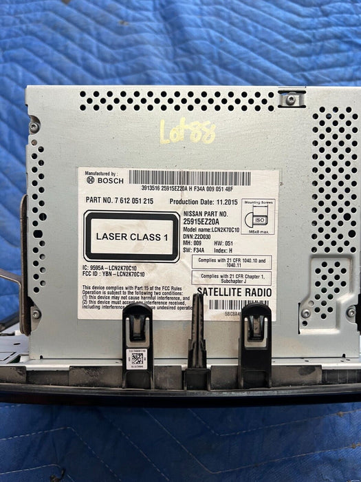 2016 2019 NISSAN TITAN XD PLATINUM RADIO CD NAVIGATION SCREEN 25915-EZ20A
