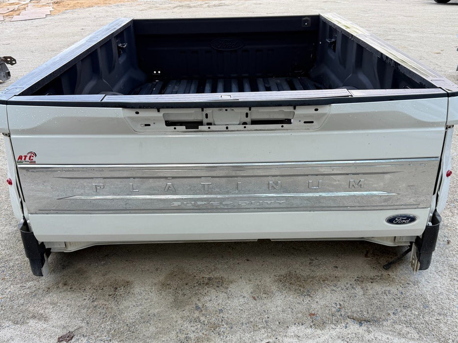2020 2021 2022 FORD F250 F350 F450 PLATINUM TAILGATE W/ STEP STAR WHITE OEM