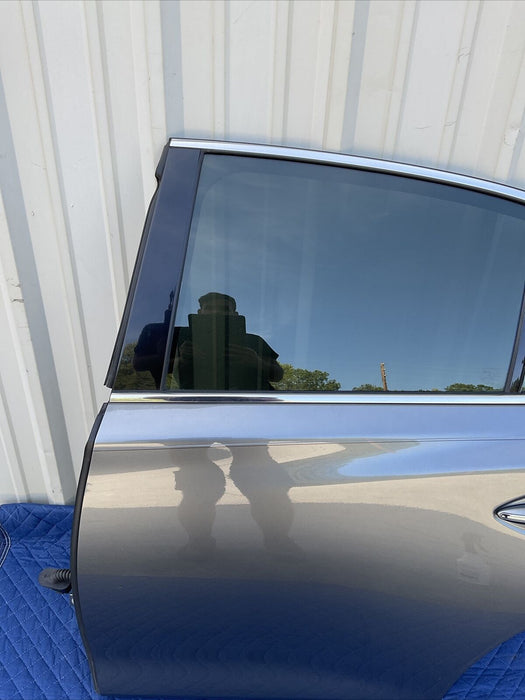 2014-2017 INFINITI Q50 RED SPORT REAR DRIVER LEFT DOOR GREY METALLIC (KAD) OEM