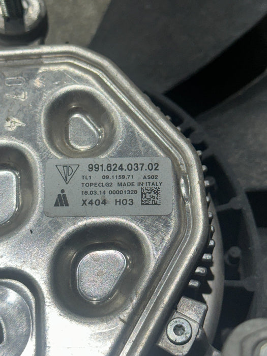 2014 PORSCHE 911 TURBO S RADIATOR CONDENSOR COOLING FAN ASSEMBLY OEM 991.624.037