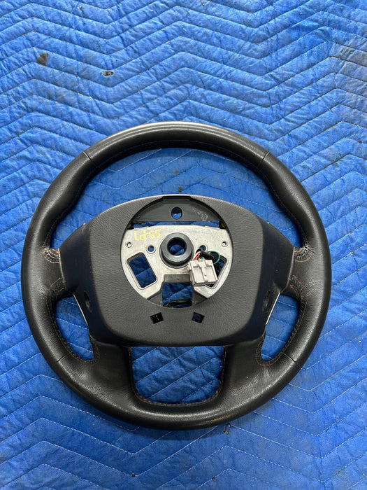 2016-19 NISSAN TITAN XD PLATINUM RESERVE LEATHER STEERING WHEEL OEM ~MINOR WEAR~