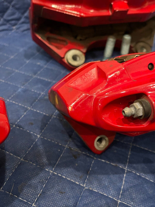 2017 NISSAN 370Z NISMO FRONT REAR LEFT RIGHT RED AKEBONO BRAKE CALIPERS OEM READ
