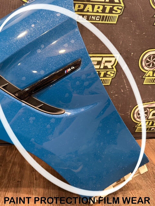 2020 BMW M4 F82 DRIVER LEFT FENDER LAGUNA SECA BLUE (448) OEM *PPF WEAR/READ