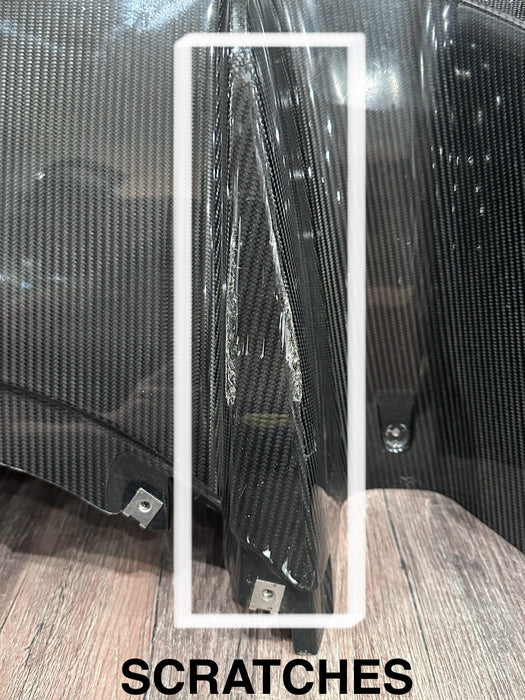 17-18 AUDI R8 CARBON FIBER REAR BUMPER DIFFUSER OEM *DAMAGE/READ* 4S0 807 521 D