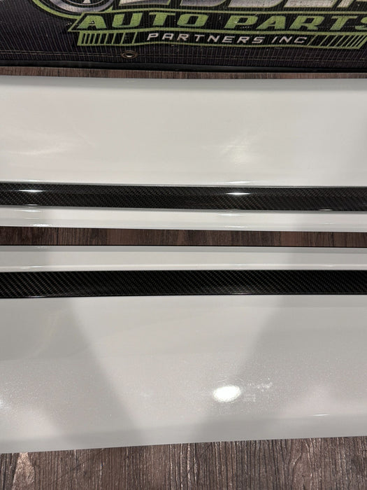 2020 2024 AUDI RS Q8 FRONT REAR LOWER DOOR MOLDING W/ CARBON FIBER TRIM OEM