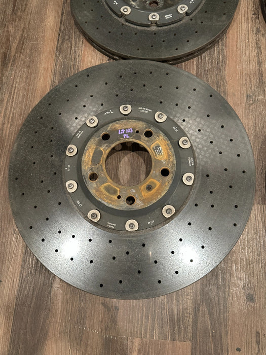2018-2024 LAMBORGHINI URUS FRONT REAR CARBON CERAMIC BRAKE ROTORS SET OEM