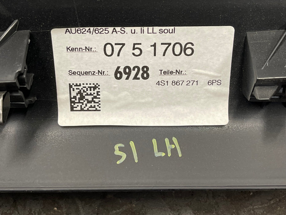 2017 AUDI R8 LOWER A-PILLAR TRIM OEM 4S1-867-271