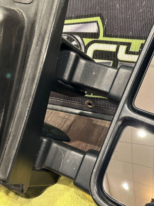 2017-19 FORD F250 F350 F450 RIGHT TOW MIRROR MET WHITE CAP W CAMERA OEM *STREAKS