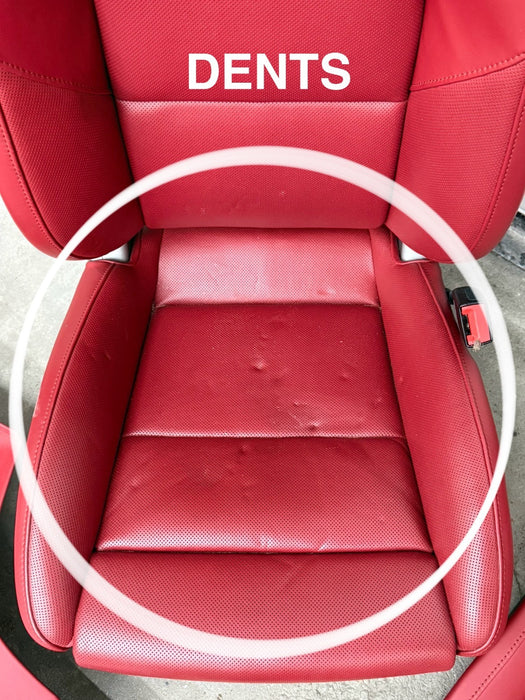 2014 PORSCHE 911 TURBO S 991 FRONT REAR SEATS DOOR PANEL INTERIOR RED OEM