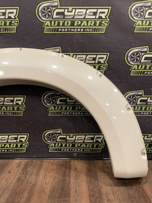 2017-2019 FORD F250 F350 REAR LEFT WHITE FENDER FLARE OEM *MINOR PAINT CHIPS*