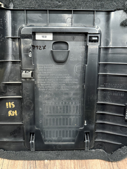 2014 PORSCHE 911 TURBO S 991 RIGHT SIDE FUSE BOX COVER TRIM OEM 99155510202