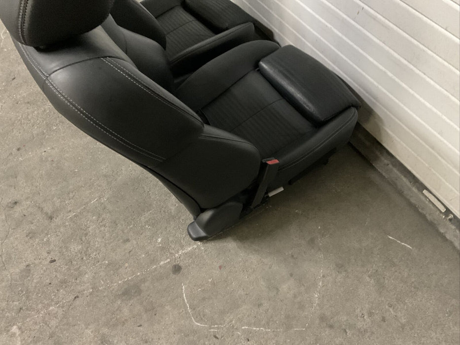 201 INFINITI Q50 RED SPORT FRONT DRIVER PASSENGER SEAT BLACK LEATHER OEM