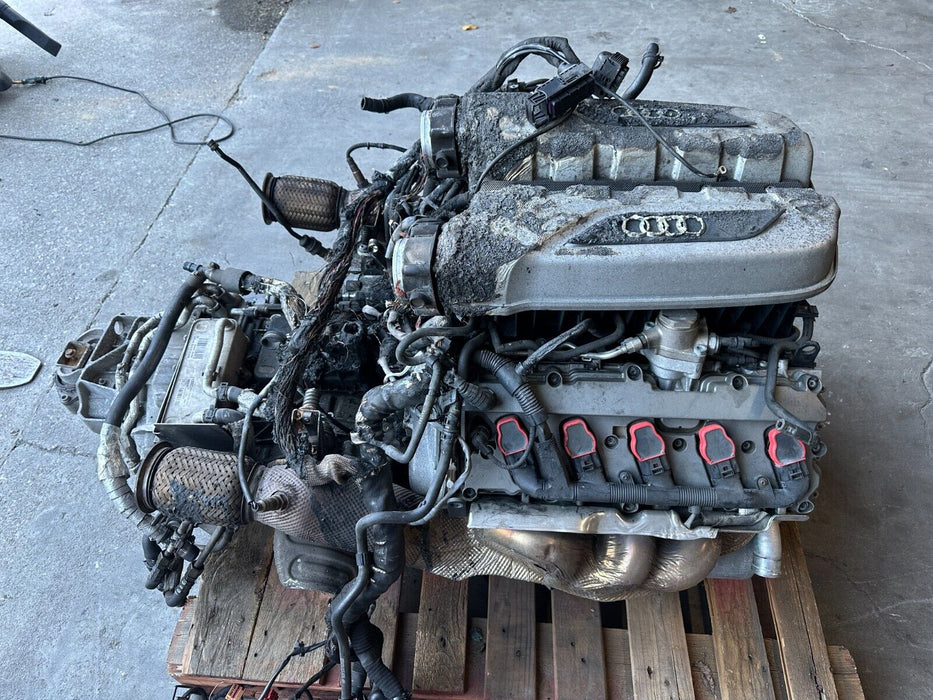 2014 AUDI R8 5.2L V10 ENGINE MOTOR TRANSMISSION LONG BLOCK ASSEMBLY 31K MILES