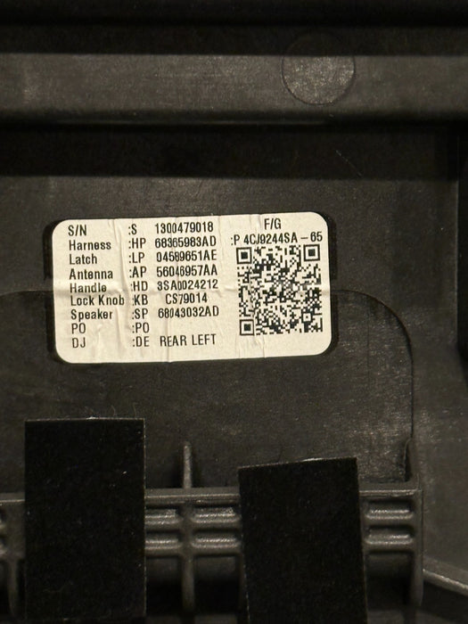 2024 DODGE RAM 3500 LARAMIE REAR LEFT DOOR CARRIER PANEL W MOTOR OEM