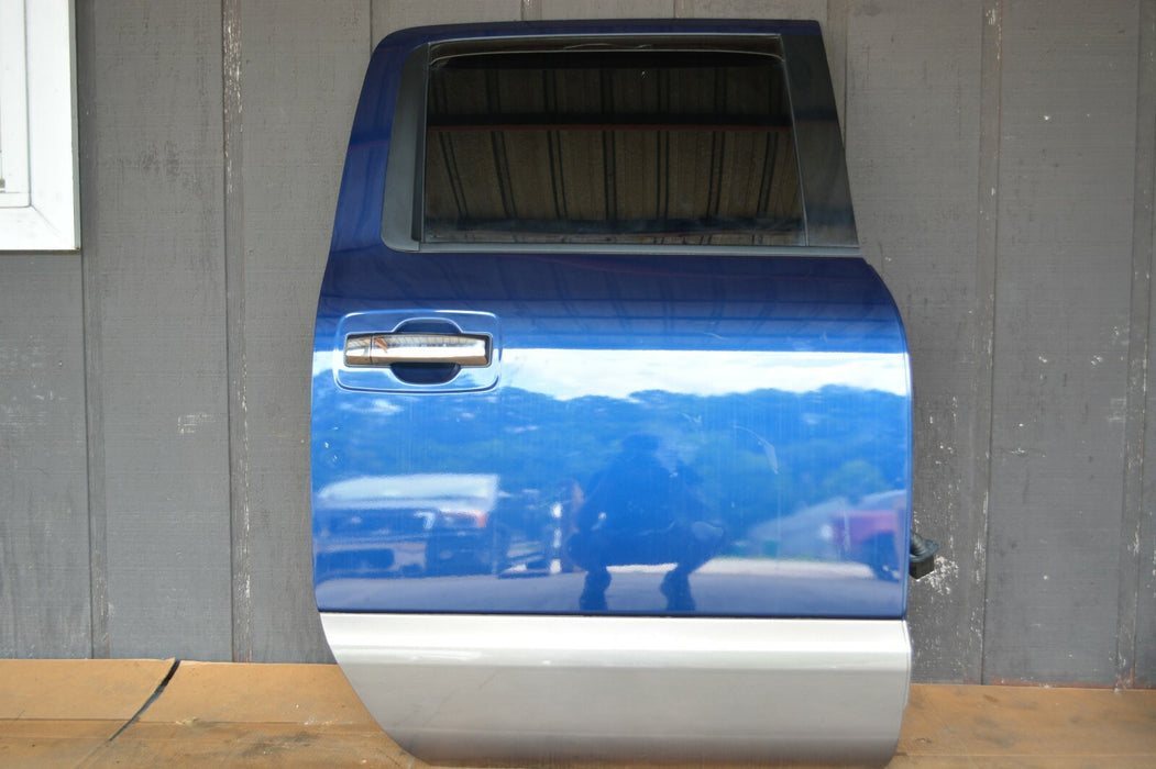 2016 NISSAN TITAN XD PLATINUM RESERVE REAR RIGHT DOOR BLUE / GUN METAL OEM