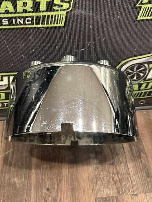 2017-2019 FORD F250 F350 F450 LEFT RIGHT CHROME WHEEL CENTER CAPS OEM *WEAR/READ