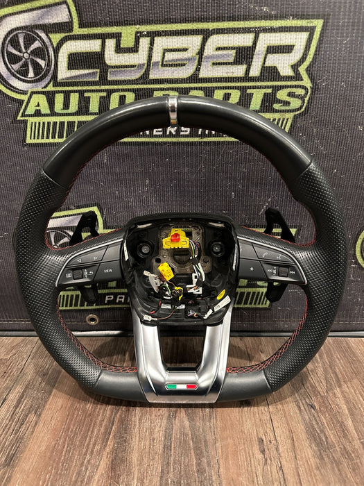 2018-2024 LAMBORGHINI URUS LEATHER STEERING WHEEL W RED STITCHING OEM
